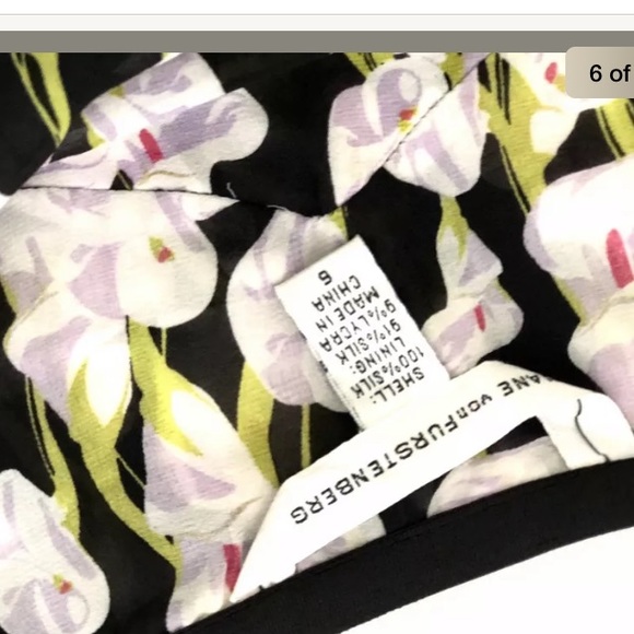 Diane von Furstenberg Floral Tiered Skirt Size 6 - Picture 6 of 7